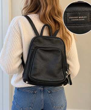Osgoode Marley Cashmere Leather Convertible RFID Organizer Backpack MINT